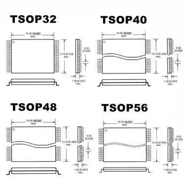 XGecu T76 13 Piece Adapter Kit: inc. TSOP32/40/48/56 ZIF Adapter from NSE Imports #6.
